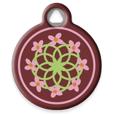 Pet ID Tag from LupinePet by Dog Tag Art - Cherry Blossom Design