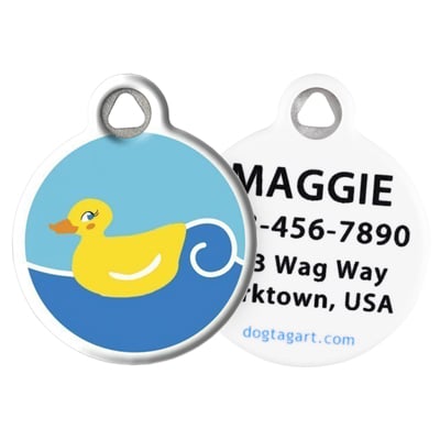 Front and Back of Dog Tag Art Pet ID Tag
