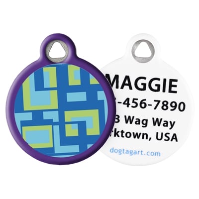 Front and Back of Dog Tag Art Pet ID Tag
