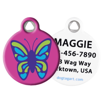 Front and Back of Dog Tag Art Pet ID Tag