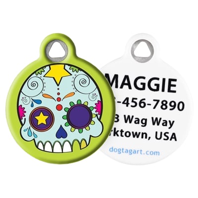 Front and Back of Dog Tag Art Pet ID Tag