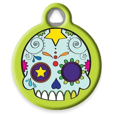 Pet ID Tag from LupinePet by Dog Tag Art - Dia de los Muertos Design