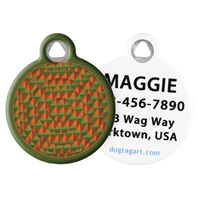 Front and Back of Dog Tag Art Pet ID Tag