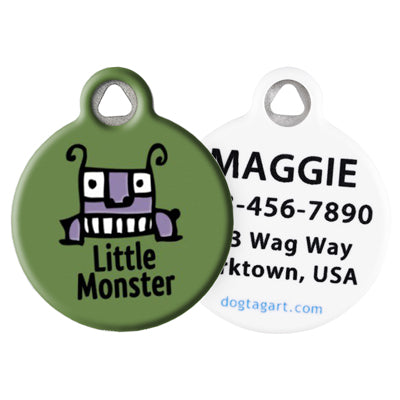 Front and Back of Dog Tag Art Pet ID Tag