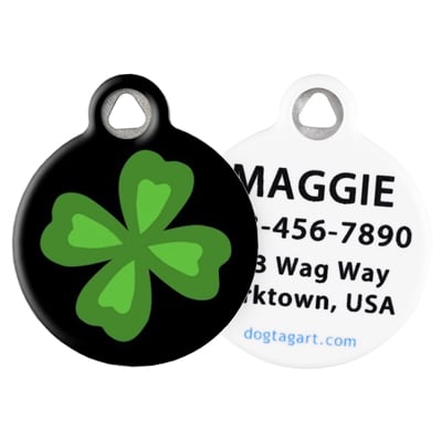 Front and Back of Dog Tag Art Pet ID Tag
