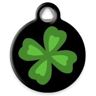 Pet ID Tag from LupinePet by Dog Tag Art - Clover Design