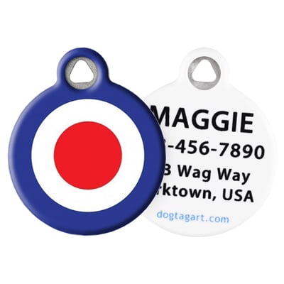 Front and Back of Dog Tag Art Pet ID Tag