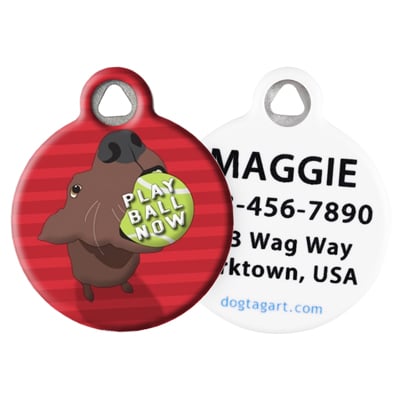 Front and Back of Dog Tag Art Pet ID Tag