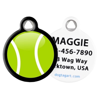 Front and Back of Dog Tag Art Pet ID Tag