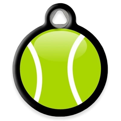 Pet ID Tag from LupinePet by Dog Tag Art - Tennis Ball Design