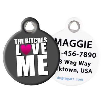 Front and Back of Dog Tag Art Pet ID Tag