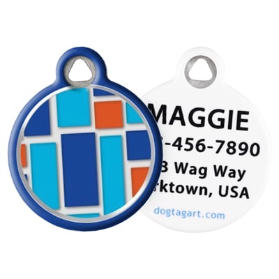 Front and Back of Dog Tag Art Pet ID Tag