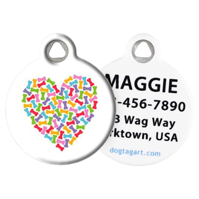 Front and Back of Dog Tag Art Pet ID Tag
