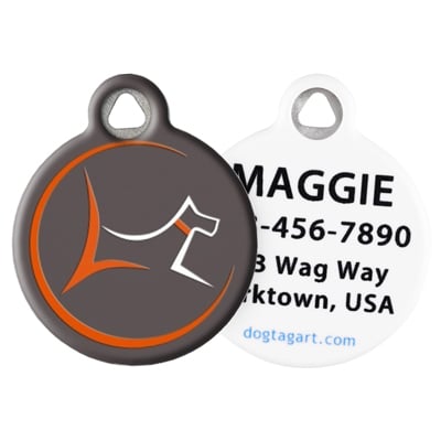 Front and Back of Dog Tag Art Pet ID Tag