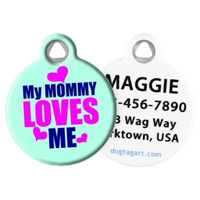 Front and Back of Dog Tag Art Pet ID Tag