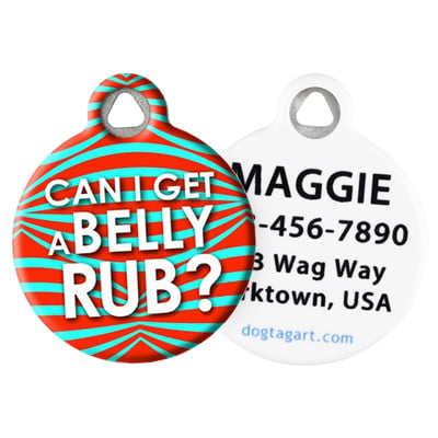 Front and Back of Dog Tag Art Pet ID Tag