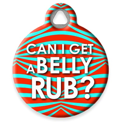 Pet ID Tag from LupinePet by Dog Tag Art - Can I Get a Belly Rub Design