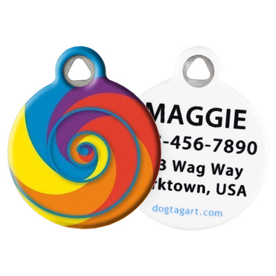 Front and Back of Dog Tag Art Pet ID Tag