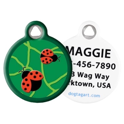 Front and Back of Dog Tag Art Pet ID Tag