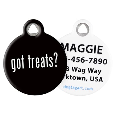 Front and Back of Dog Tag Art Pet ID Tag