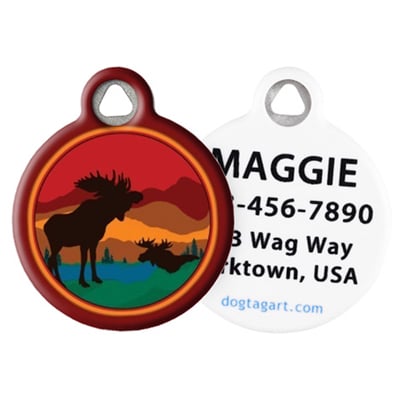 Front and Back of Dog Tag Art Pet ID Tag