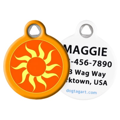 Front and Back of Dog Tag Art Pet ID Tag