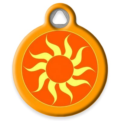 Pet ID Tag from LupinePet by Dog Tag Art - Orange Sun Design