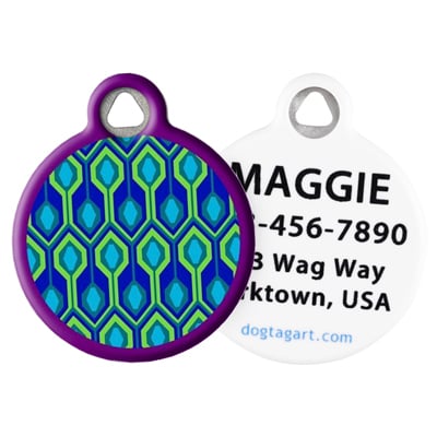Front and Back of Dog Tag Art Pet ID Tag