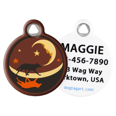 Front and Back of Dog Tag Art Pet ID Tag