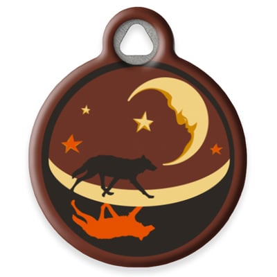 Pet ID Tag from LupinePet by Dog Tag Art - Shadow Hunter Design