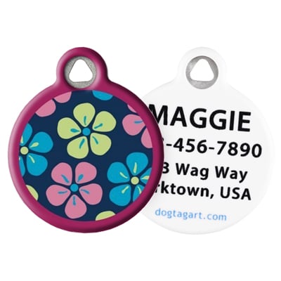 Front and Back of Dog Tag Art Pet ID Tag