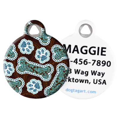 Front and Back of Dog Tag Art Pet ID Tag