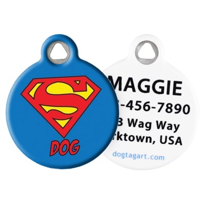 Front and Back of Dog Tag Art Pet ID Tag