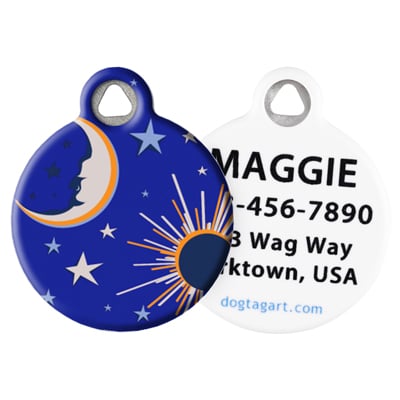 Front and Back of Dog Tag Art Pet ID Tag