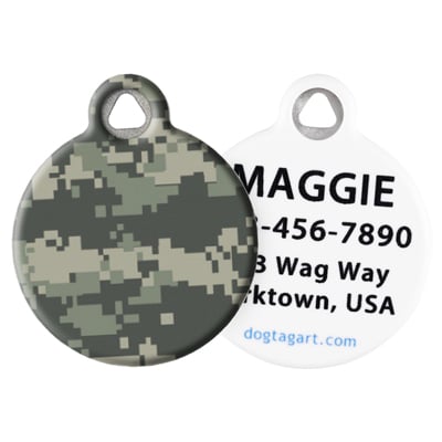 Front and Back of Dog Tag Art Pet ID Tag