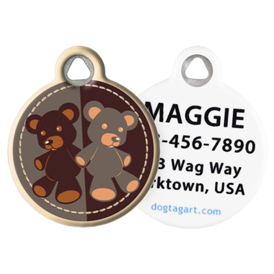 Front and Back of Dog Tag Art Pet ID Tag