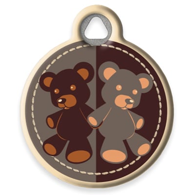 Pet ID Tag from LupinePet by Dog Tag Art - Teddy Bear Design