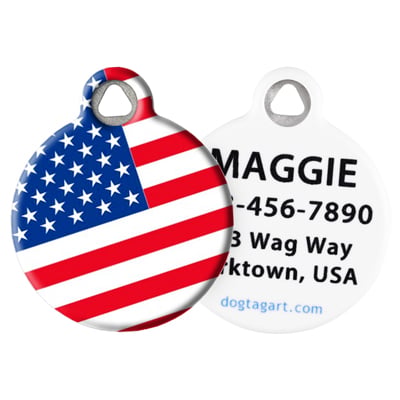 Front and Back of Dog Tag Art Pet ID Tag