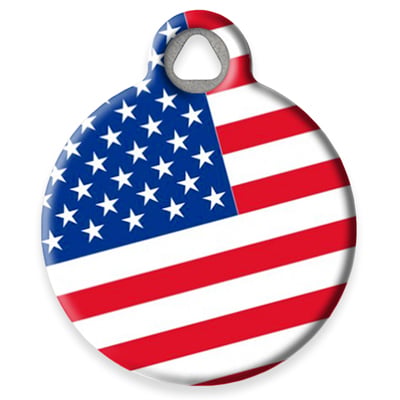 Pet ID Tag from LupinePet by Dog Tag Art - American Flag Design