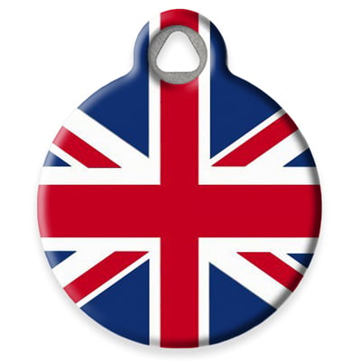 Pet ID Tag from LupinePet by Dog Tag Art - British Flag Design
