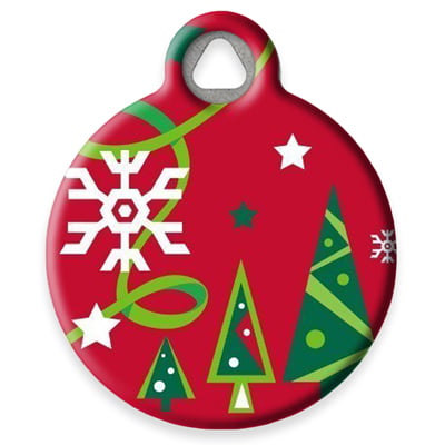 Pet ID Tag from LupinePet by Dog Tag Art - Christmas Cheer Design