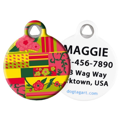 Front and Back of Dog Tag Art Pet ID Tag