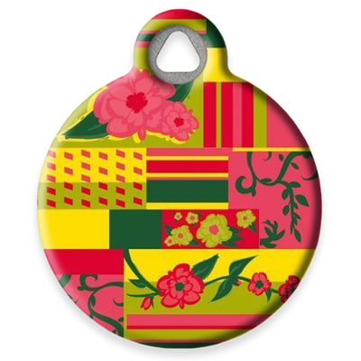 Pet ID Tag from LupinePet by Dog Tag Art - Flower Patch Design