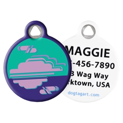 Front and Back of Dog Tag Art Pet ID Tag