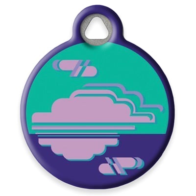 Pet ID Tag from LupinePet by Dog Tag Art - Purple Haze Design