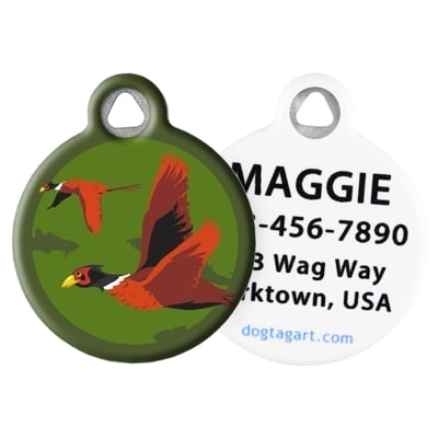 Front and Back of Dog Tag Art Pet ID Tag