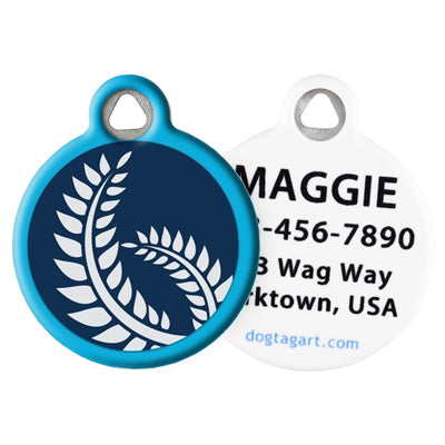 Front and Back of Dog Tag Art Pet ID Tag