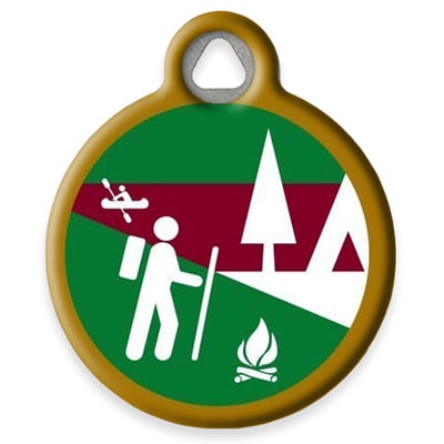 Pet ID Tag from LupinePet by Dog Tag Art - Trail Mix Design