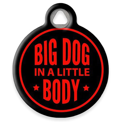 Pet ID Tag from LupinePet by Dog Tag Art - Big Dog Little Body Design