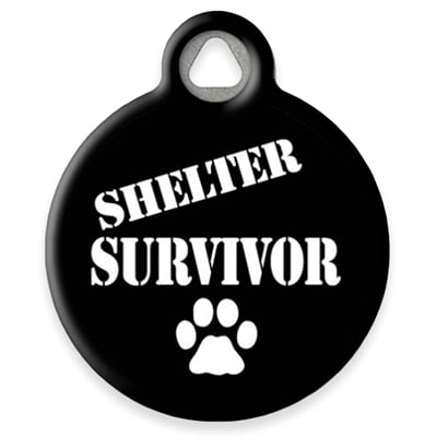 Pet ID Tag from LupinePet by Dog Tag Art - Shelter Survivor Design